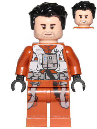 Минифигурка Lego Star Wars Poe Dameron (Pilot Jumpsuit, Hair Swept Left Tousled) sw0931 N